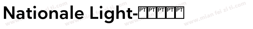 Nationale Light字体转换